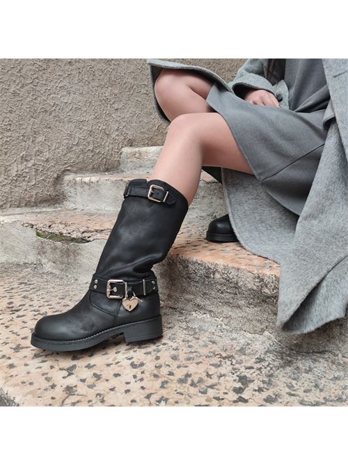 Damen-Bikerstiefel mit Herzanhänger IL LACCIO | 2040SULIVANNERO